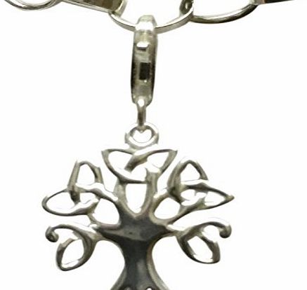 Amore Bracciali Sterling Silver Celtic Trinity Tree of Life Clip on Charm