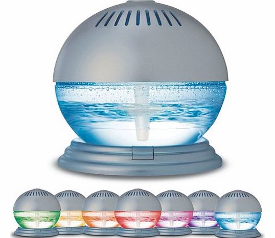 Globe Air Revitalizer Freshener Purifier Humidifier Ioniser with Colour Changing LED Light & 3 x 10ml Fragrances (Jasmine, Lavender, Aqua Fresh)