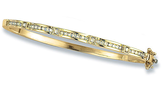 Ampalian Jewellery 18 carat Gold Diamond Bangle (019)