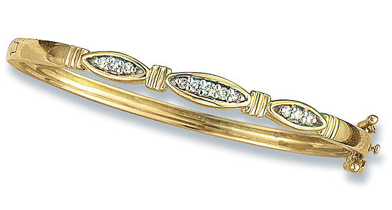 Ampalian Jewellery 18 carat Gold Diamond Bangle (020)