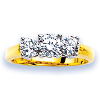 18 Carat Gold Diamond Trilogy Ring (150)