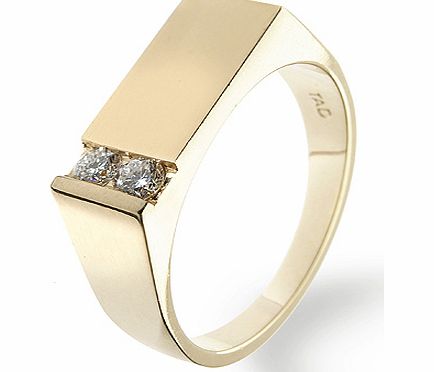 Ampalian Jewellery 18 Carat Gold Gents Diamond Ring (D20)