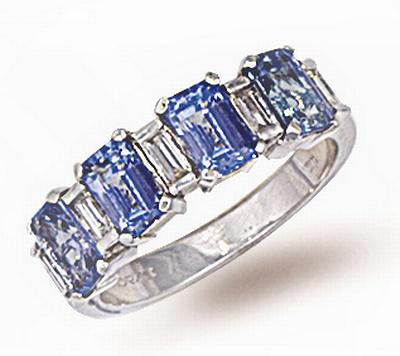 Ampalian Jewellery 18 Carat Gold Tanzanite Diamond Ring (506)