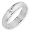Ampalian Jewellery 18 carat White Gold 5mm D-Shaped Wedding Ring