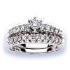 Ampalian Jewellery 18 carat White Gold Bridal Ring Set