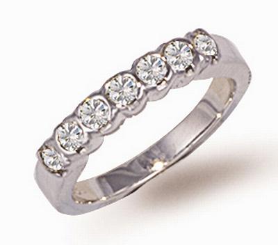 Ampalian Jewellery 18 Carat White Gold Diamond Eternity Ring (328)