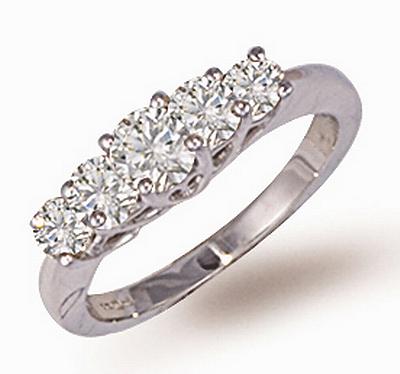 Ampalian Jewellery 18 Carat White Gold Diamond Eternity Ring (329)