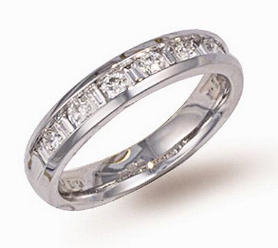 Ampalian Jewellery 18 Carat White Gold Diamond Eternity Ring (487)