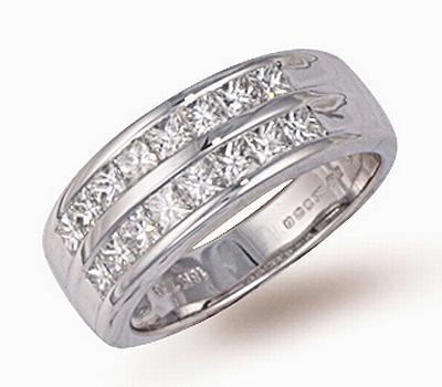 Ampalian Jewellery 18 Carat White Gold Diamond Eternity Ring (499)