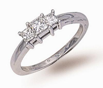 Ampalian Jewellery 18 Carat White Gold Diamond Ring (479)