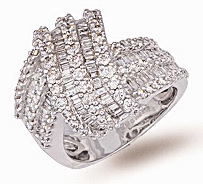 Ampalian Jewellery 18 Carat White Gold Diamond Ring (495)