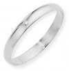 Ampalian Jewellery 18 ct. White Gold 3mm D-shaped Wedding Ring