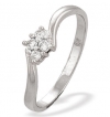 Ampalian Jewellery 9 carat White Gold Diamond Engagement Ring