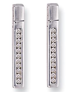 Ampalian Jewellery Diamond Bar Earrings (R96)
