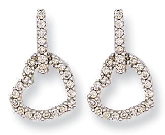 Ampalian Jewellery Diamond Heart Earrings (107)