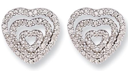 Diamond Heart Earrings (110)