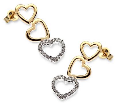 Ampalian Jewellery Diamond Heart Earrings (38E)