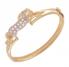 Ampalian Jewellery Gold & CZ Racehorse Bangle