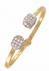 Ampalian Jewellery Gold & Glittering CZ Bangle