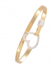 Gold Heart Bangle