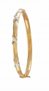 Ampalian Jewellery Gold Hinged Bangle