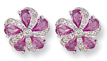 Ampalian Jewellery Pink Sapphire Earrings (R98)