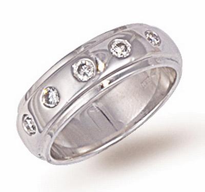 Ampalian Jewellery Platinum Diamond Wedding Ring (352)