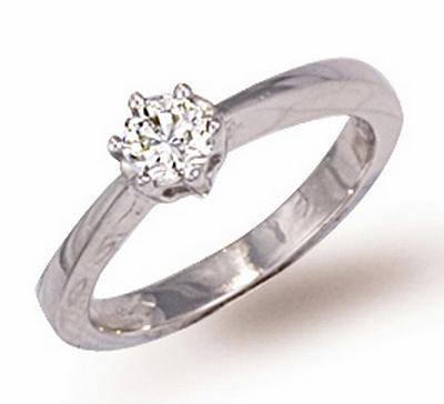 Ampalian Jewellery Platinum Solitaire Diamond Engagement Ring (358)