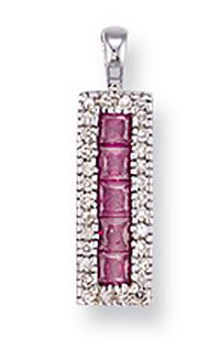 Ampalian Jewellery Ruby Pendant and Chain (191)
