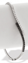 Ampalian Jewellery White Gold Diamond Black Diamond Bangle