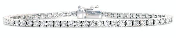 Ampalian Jewellery White Gold Diamond Bracelet (02X)