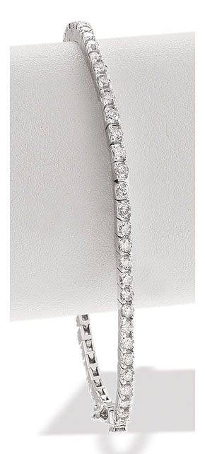 Ampalian Jewellery White Gold Diamond Bracelet (219)