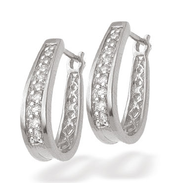 Ampalian Jewellery White Gold Diamond Earrings (133)