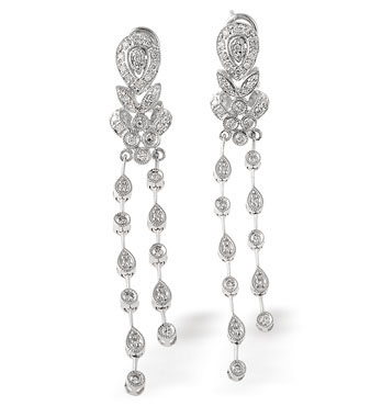 Ampalian Jewellery White Gold Diamond Earrings (141)
