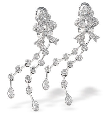 Ampalian Jewellery White Gold Diamond Earrings (142)