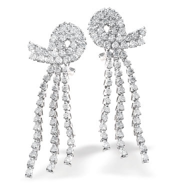 White Gold Diamond Earrings (145)
