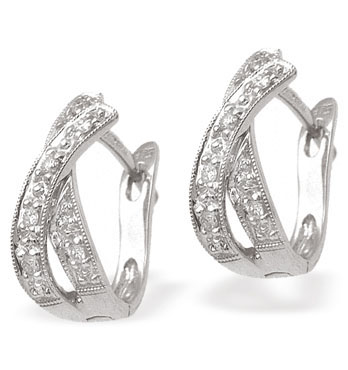 Ampalian Jewellery White Gold Diamond Earrings (164)