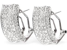 Ampalian Jewellery White Gold Diamond Earrings (281)
