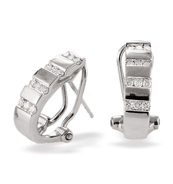 White Gold Diamond Earrings (616)