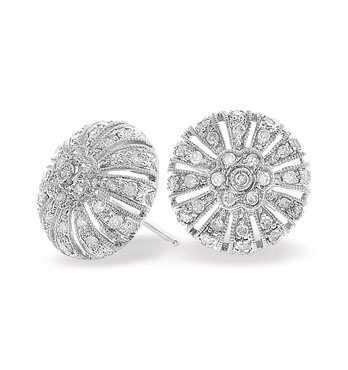 White Gold Diamond Earrings (711)