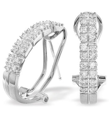 White Gold Diamond Earrings (747)