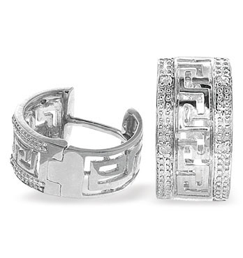 White Gold Diamond Earrings (771)