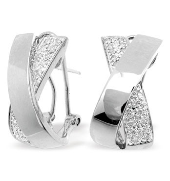 White Gold Diamond Earrings (905)