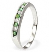 Ampalian Jewellery White Gold Diamond Emerald Ring