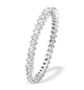 Ampalian Jewellery White Gold Diamond Full Eternity Ring (321)