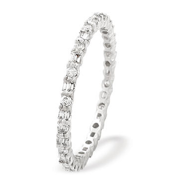 Ampalian Jewellery White Gold Diamond Full Eternity Ring (327)