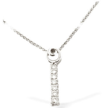 Ampalian Jewellery White Gold Diamond Necklace (046)