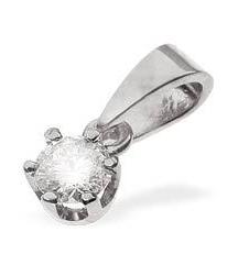 White Gold Diamond Pendant (096)