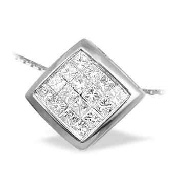 Ampalian Jewellery White Gold Diamond Pendant (112)