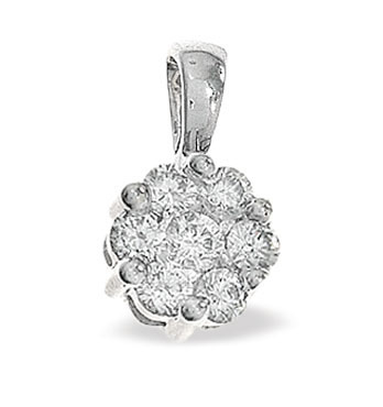 White Gold Diamond Pendant (321)